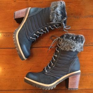 Vintage Havana New Sadie Faux Fur Trimmed Bootie